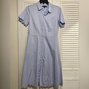Banana Republic blue scallop dress, size 6P